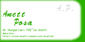 anett posa business card
